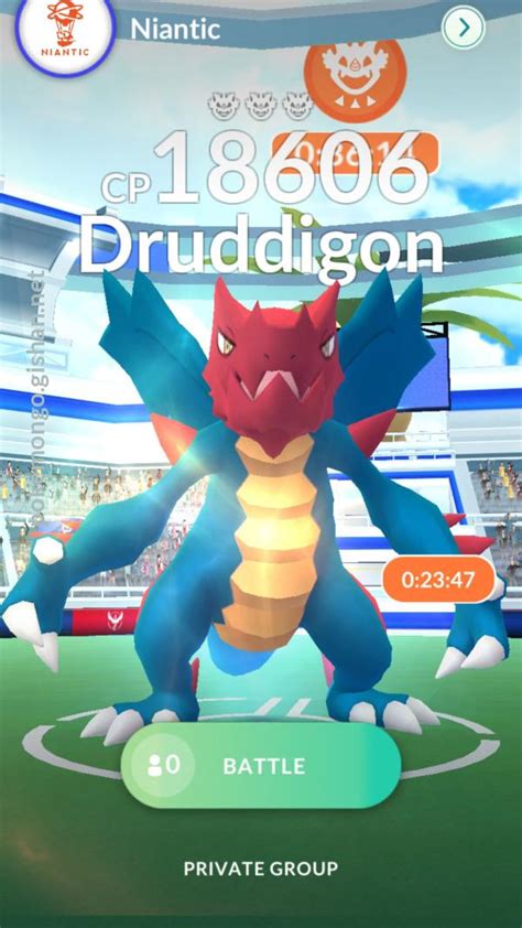 Druddigon Raid Boss Pokemon Go