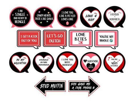 Valentine S Anti Valentine S Printable Photo Booth Props Valentines