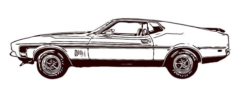 1971 Ford Mustang Mach1 Png Svg Dxf Eps Vector Files For Etsy