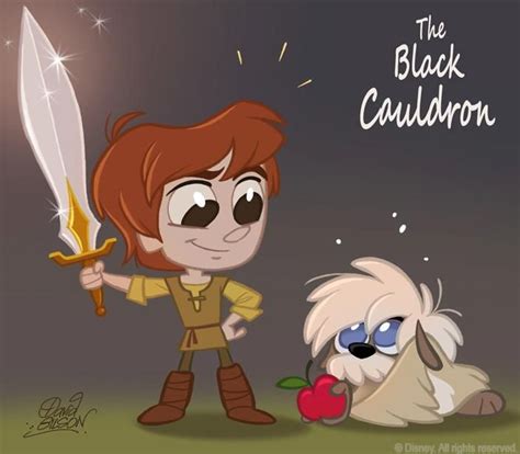 The Black Cauldron Chibi Disney Disney Princess Fan Art Disney Artwork