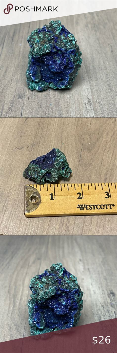 Azurite With Malachite Raw Natural Rough Specimen Cluster Azurite