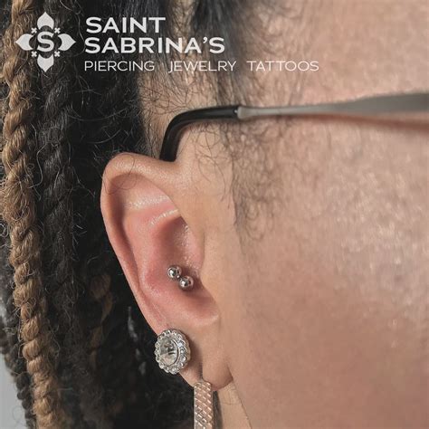 Double Conch Piercing By Courtney Jane Maxwell At Saint Sabrina S