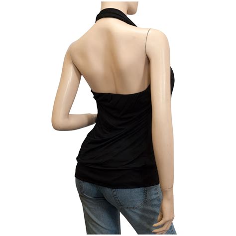 Plus Size Faux Wrap Halter Tube Top Black Evogues Apparel