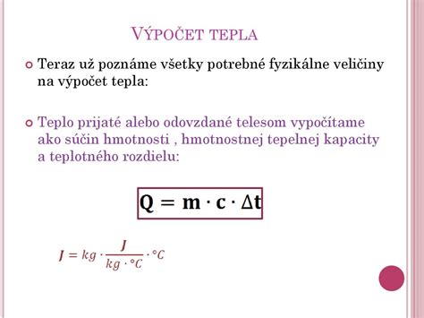 L Tka A Teplo V Po Et Tepla Online Presentation