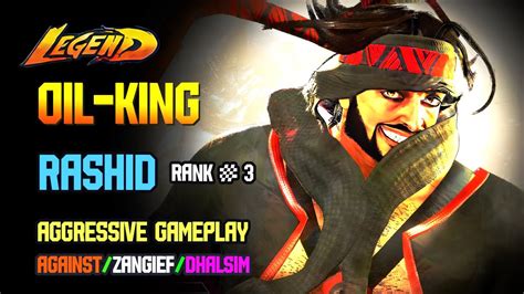 Sf6🔥oil King Rashid World No 1 Vs Zangief Dhalsim Great Gameplay 🔥