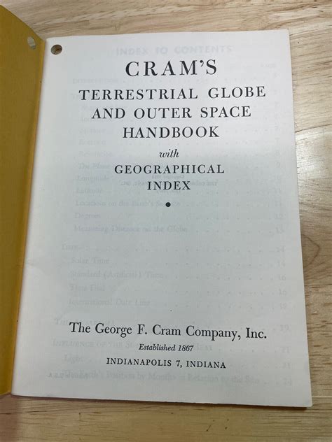 Vintage 1958 Cram S Outer Space And World Globe Handbook Paperback EBay