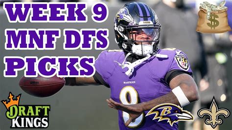 Draftkings Nfl Week Mnf Showdown Picks Monday Night Football Picks