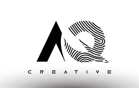 Aq Fingerprint Zebra Letter Logo Design Aq Logo With Fingerprint