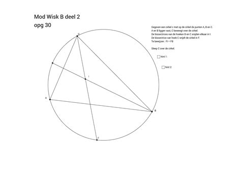 Wiskunde B 5 Vwo H6 Opg 30 GeoGebra