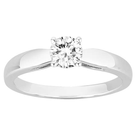 Bague Femme Solitaire Carador En Plaqu Or Et Oxyde De Zirconium