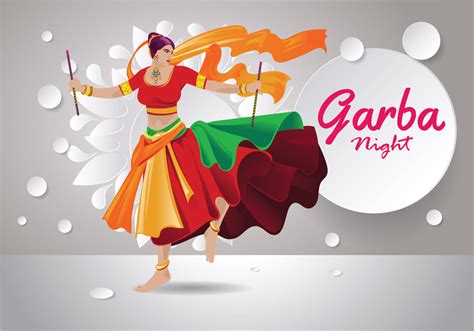 Vector Design of Woman Playing Garba Dance 132102 Vector Art at Vecteezy