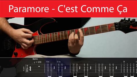 Paramore C est Comme Ça Guitar Cover With Tabs E Standard YouTube