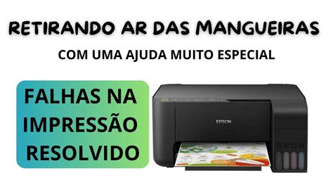 RETIRANDO AR da impressora Epson limpeza cabeçote pelo painel YouTube