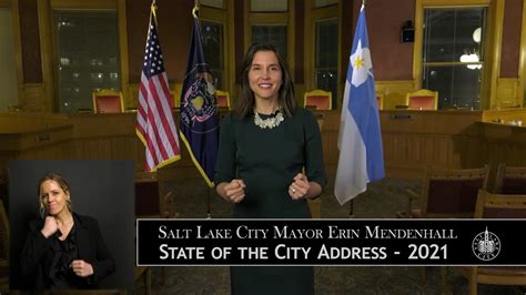 Salt Lake City Mayor Mendenhalls 2021 State Of The City Address Youtube