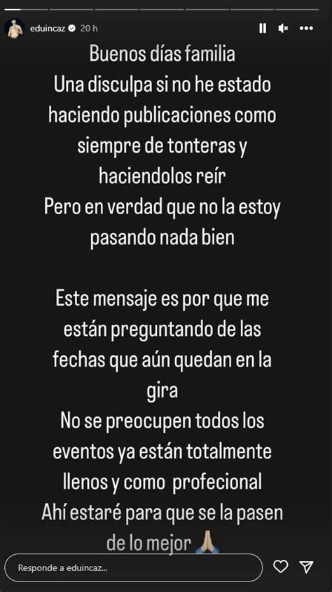 Eduin Caz De Grupo Firme Habla De Su Crisis De Salud No La Estoy