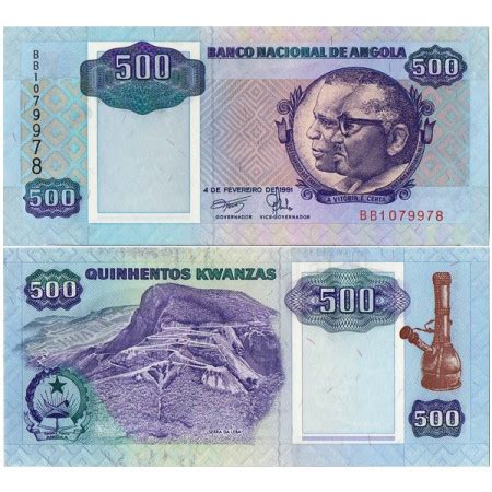 Billete Angola Kwanzas Je Dos Santos A Neto P B Sc