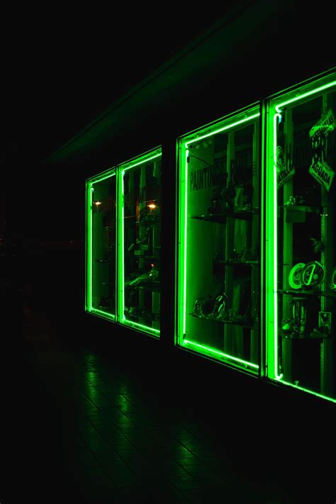 Green Neon Lights Wallpaper