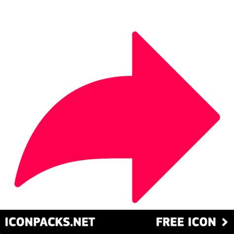 Free Tiktok Share Arrow Symbol Red SVG, PNG Icon. Download Image.