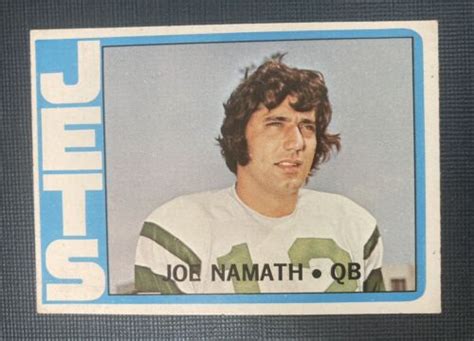 1972 Joe Namath Topps 100 Football Ex MT Card HOF New York Jets EBay