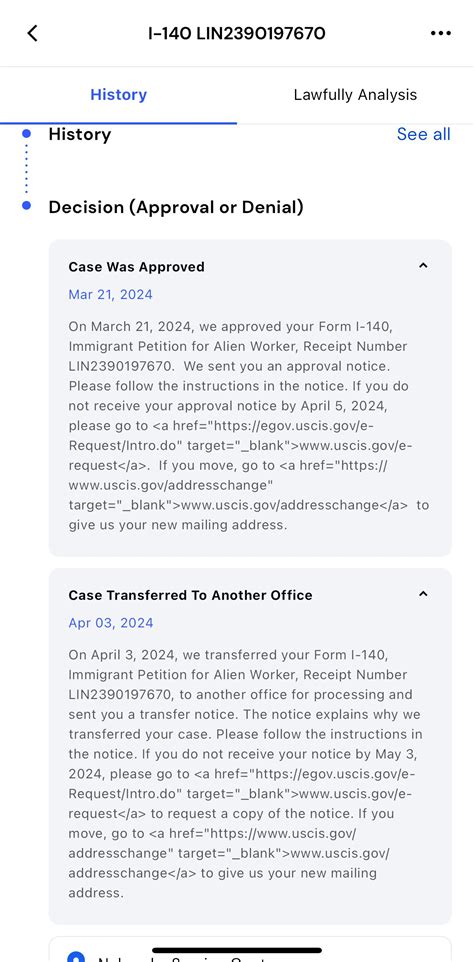 Approved to case transferred : r/USCIS