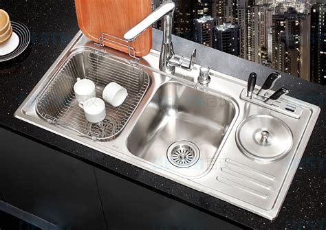 900 460 210mm 304 Stainless Steel Kitchen Sink Brushed Triple Bowl