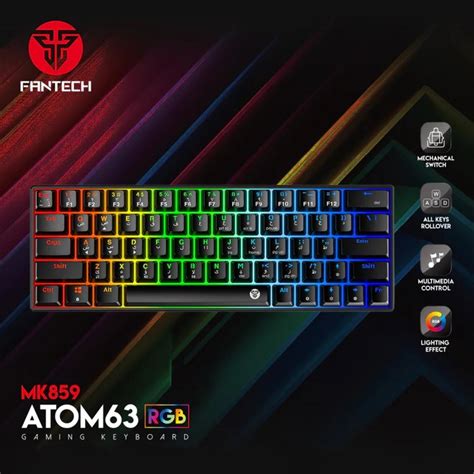 FANTECH ATOM63 MK859 WIRED RGB 60 Modular Mechanical Gaming Keyboard