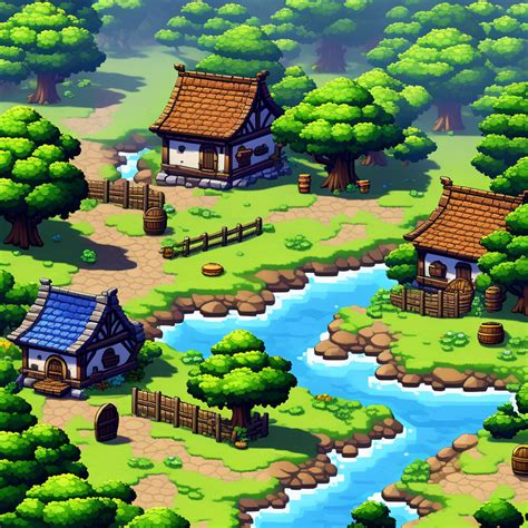 Pixel Art Tileset For A Fantasy Game By Bastian Berberich Playground