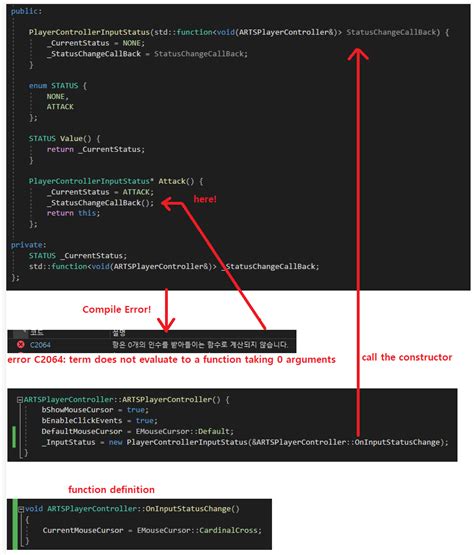 Unreal Engine4 An Error Occurred While Using Stdfunction Error C2064 C Term Does Not