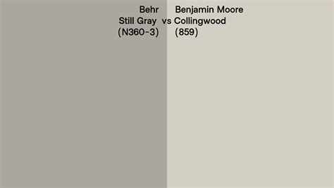 Behr Still Gray N360 3 Vs Benjamin Moore Collingwood 859 Side By