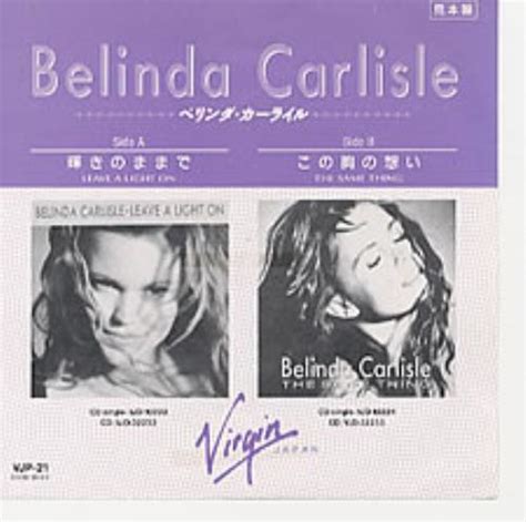 Belinda Carlisle Leave A Light On Japanese Promo 7 Vinyl Single 7 Inch Record 45 118906