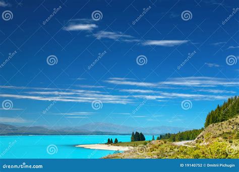 Lake Pukaki, New Zealand stock photo. Image of valley - 19140752