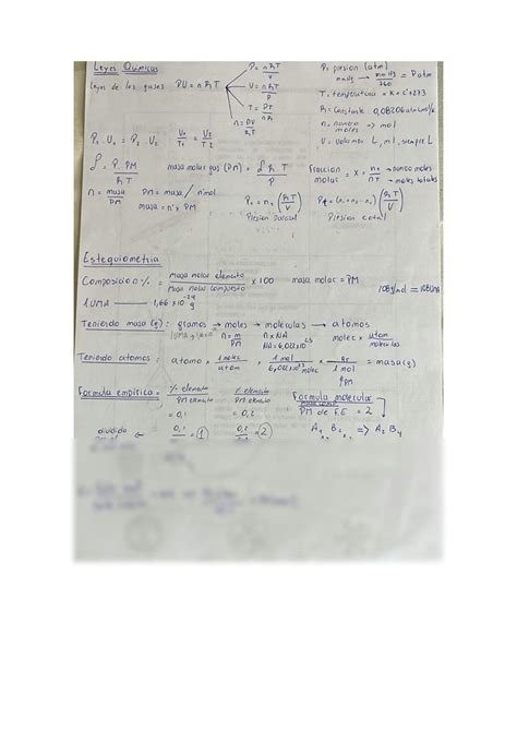 Solution Quimica Formulas De Leyes Quimicas Y Disolucion Studypool