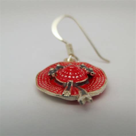 RED HAT EARRINGS Red Hat Jewelry Sterling Silver Earrings - Etsy