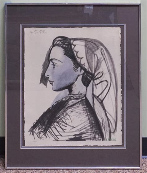 Lot After Pablo Picasso Spanish 18811973 Jacqueline Lithograph Signed In Plate And