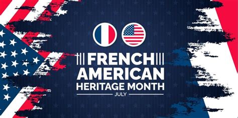 Premium Vector French American Heritage Month Background Banner