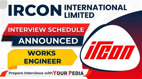 Ircon Interview Schedule Announced For Works Engineer In Civil