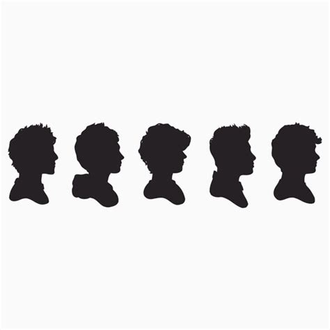 "One Direction Silhouettes" Stickers by italsma | Redbubble