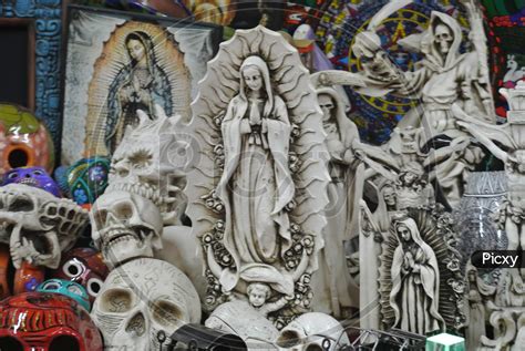 Mexican Virgin Mary Skull