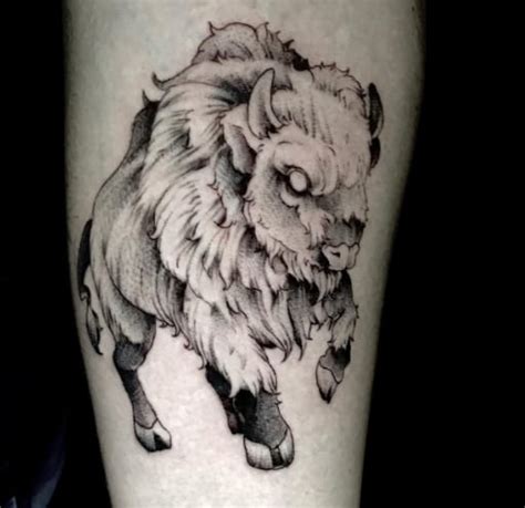 50 Beautiful Bison Tattoo Designs With Meanings For Animal Lovers ...