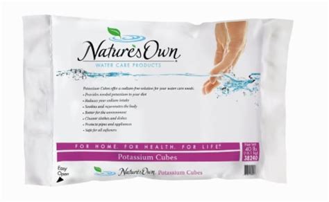 Nature S Own Water Softener Potassium Cubes 40 Lb Kroger