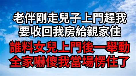 老伴剛走兒子上門趕我，要收回我房給親家住，誰料女兒上門後一舉動，全家嚇傻我當場愣住了【煙雨夕陽】 為人處世 爽文 情感故事 深夜讀書 幸福人生 Youtube