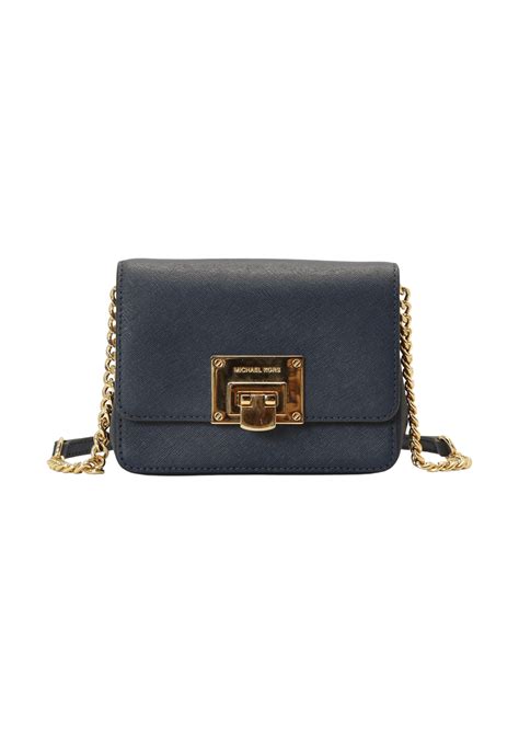 Bolsa Michael Kors Leather Tino Azul Original Gringa