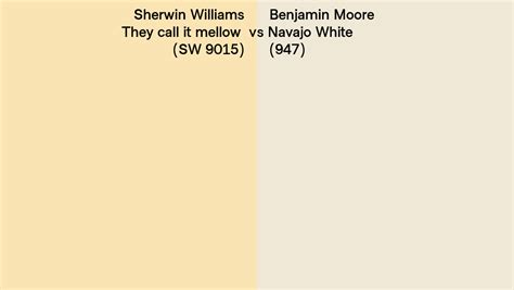 Sherwin Williams They Call It Mellow SW 9015 Vs Benjamin Moore Navajo