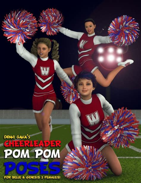 Cheerleader Pom Pom Poses Render State