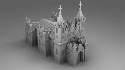 Gothic Castle 3d Model 3d Printable Cgtrader