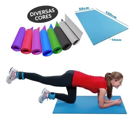 Colchoneta Eva Fitness Para Gimnasio 100 Cm X 50 Cm 10 Mm Color Azul