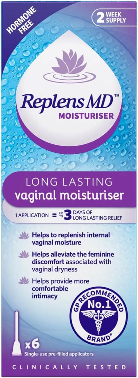 Replens Long Lasting Vaginal Moisturiser Up To 3 Days Of Long Lasting