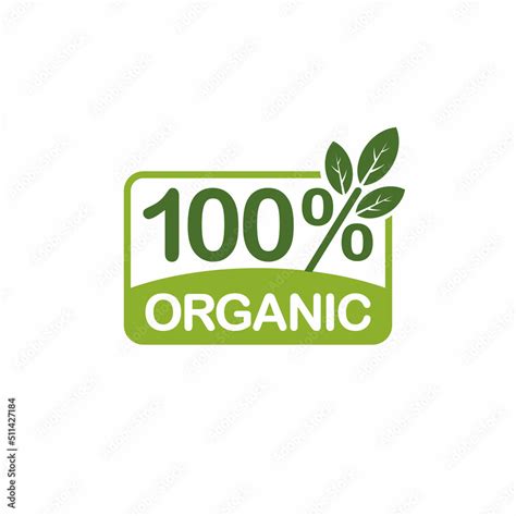 Percent Organic Product Label Organic Food Logo Stamp Badge