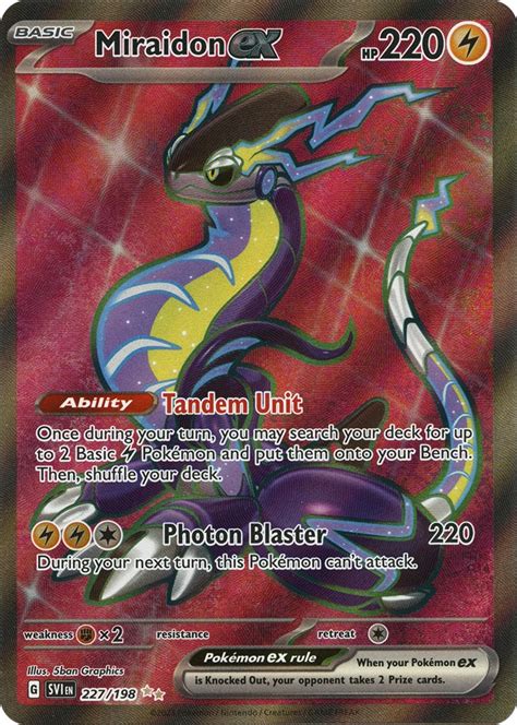 Miraidon Ex 227 198 SV01 Scarlet Violet Base Set Pokemon