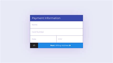 Payment Form Html Css